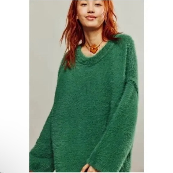 Free People Harrison Bunny Fuzzy Pullover Crewneck Sweater - Picture 5 of 11